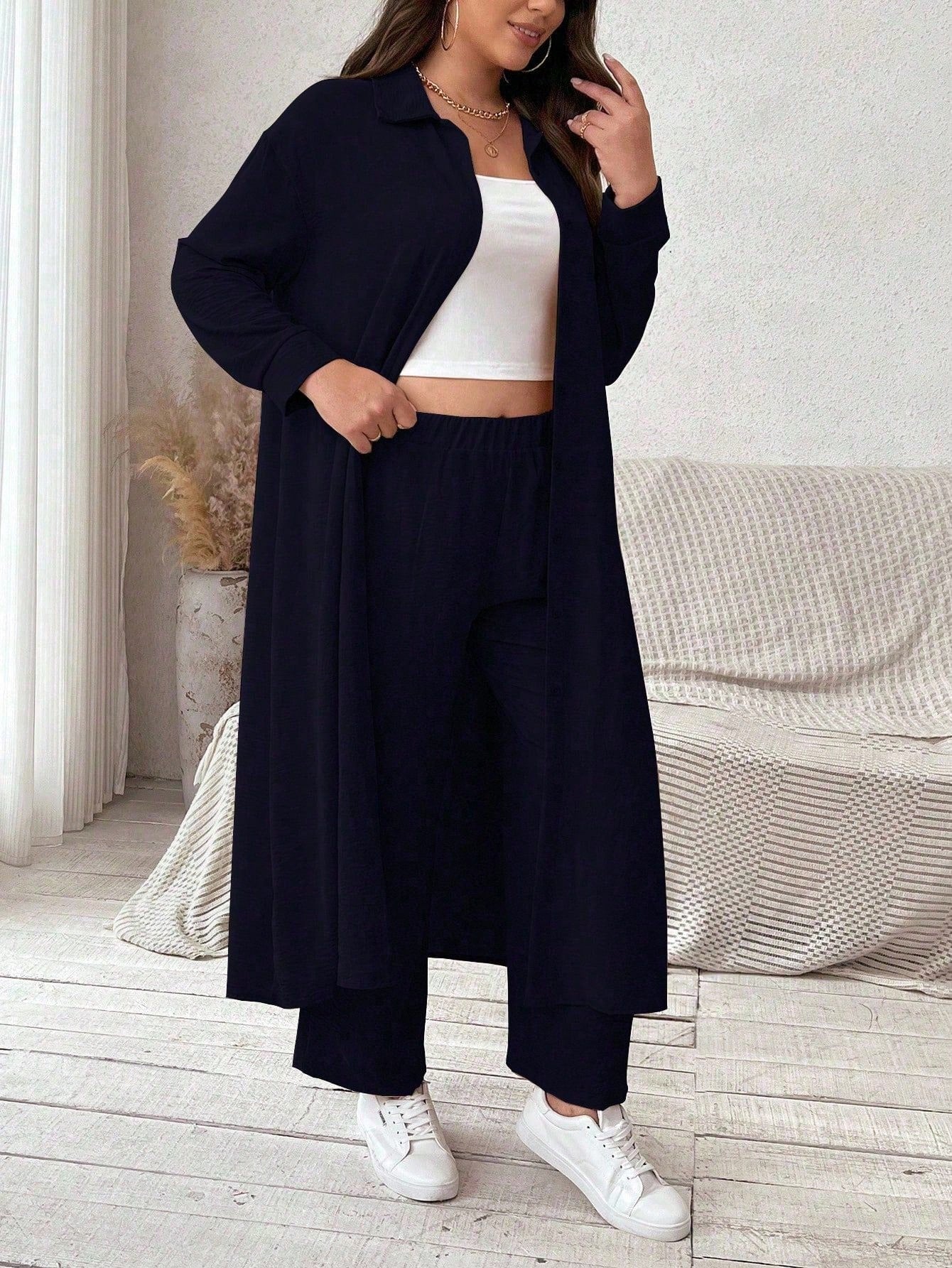 طقم فيونيل قميص طويل