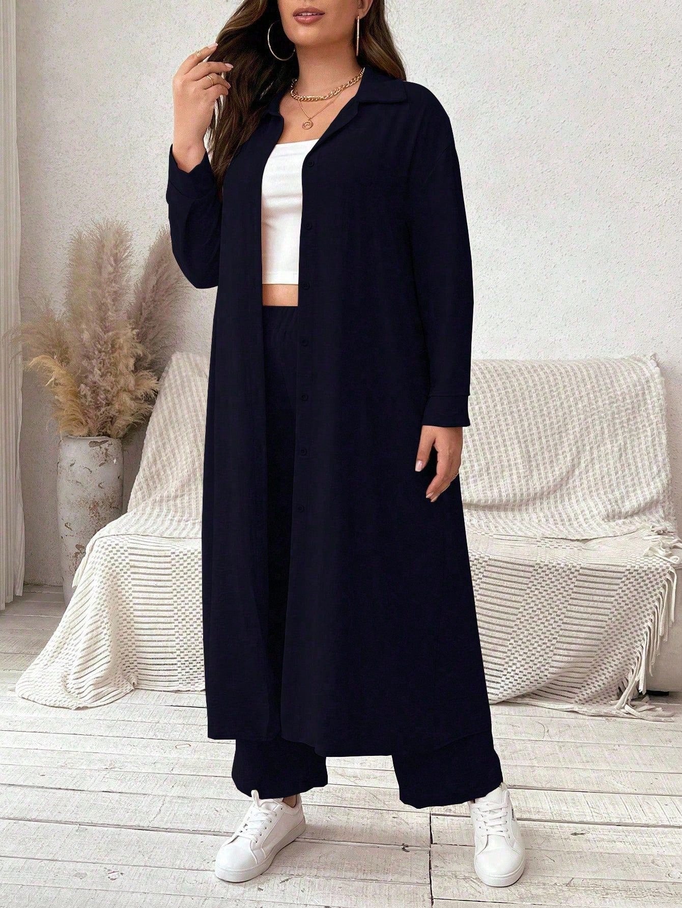 طقم فيونيل قميص طويل